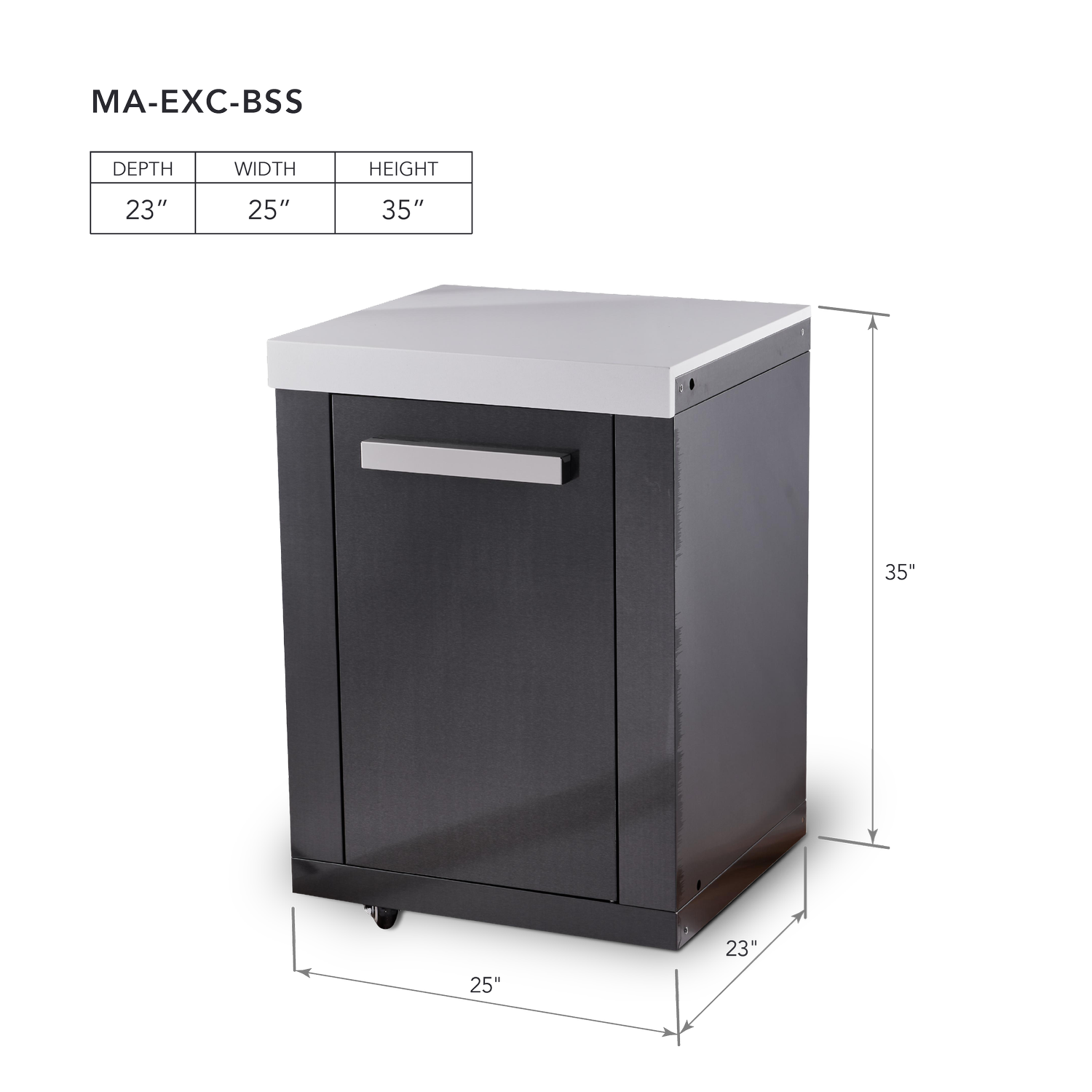 MONT ALPI BLACK SERIES EXTRA STORAGE CABINET MODULE - MA-EXC-BSS