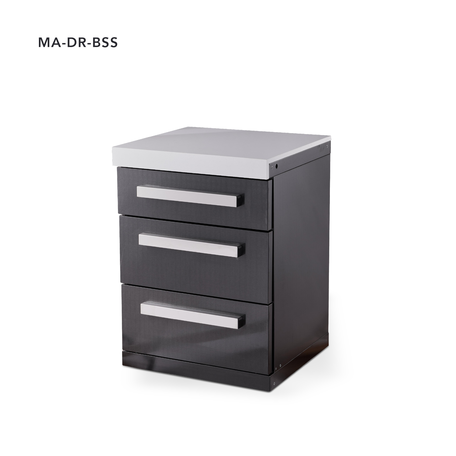 Mont Alpi Outdoor Rated Triple Drawer Cabinet Module - Black Stainless Steel - MADRW-BSS