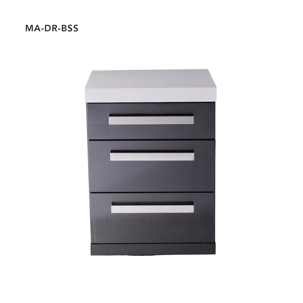 Mont Alpi Outdoor Rated Triple Drawer Cabinet Module - Black Stainless Steel - MADRW-BSS