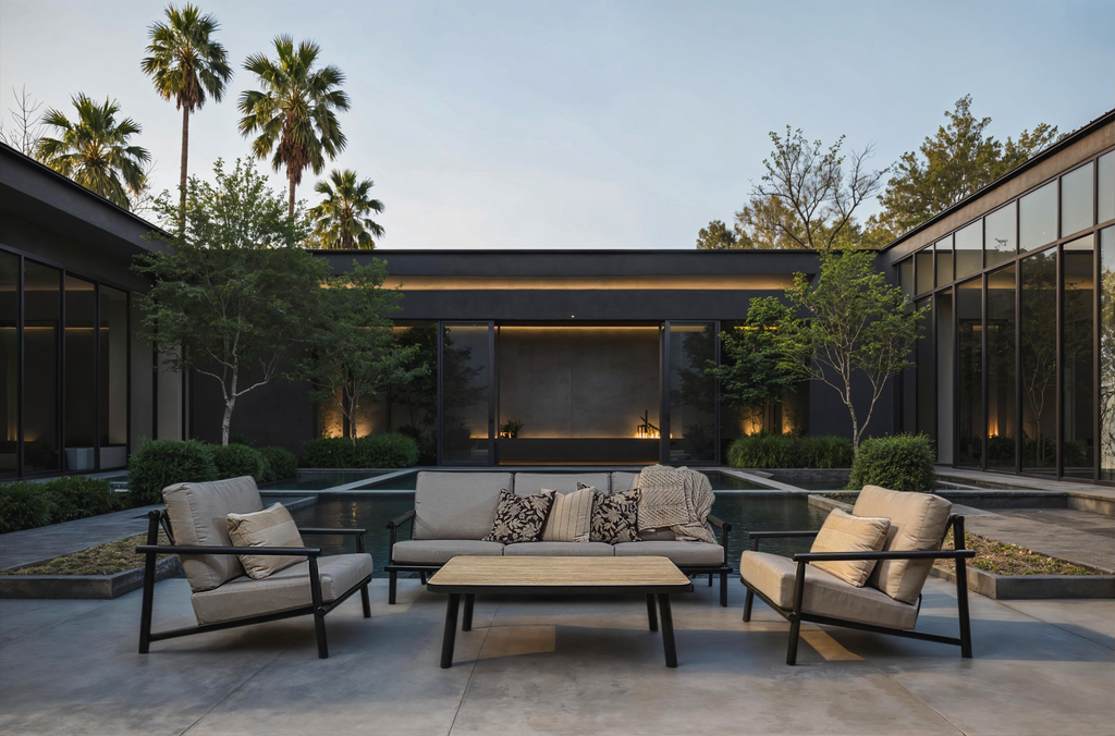 Elegant 4 Piece Sofa Set - Sunbrella