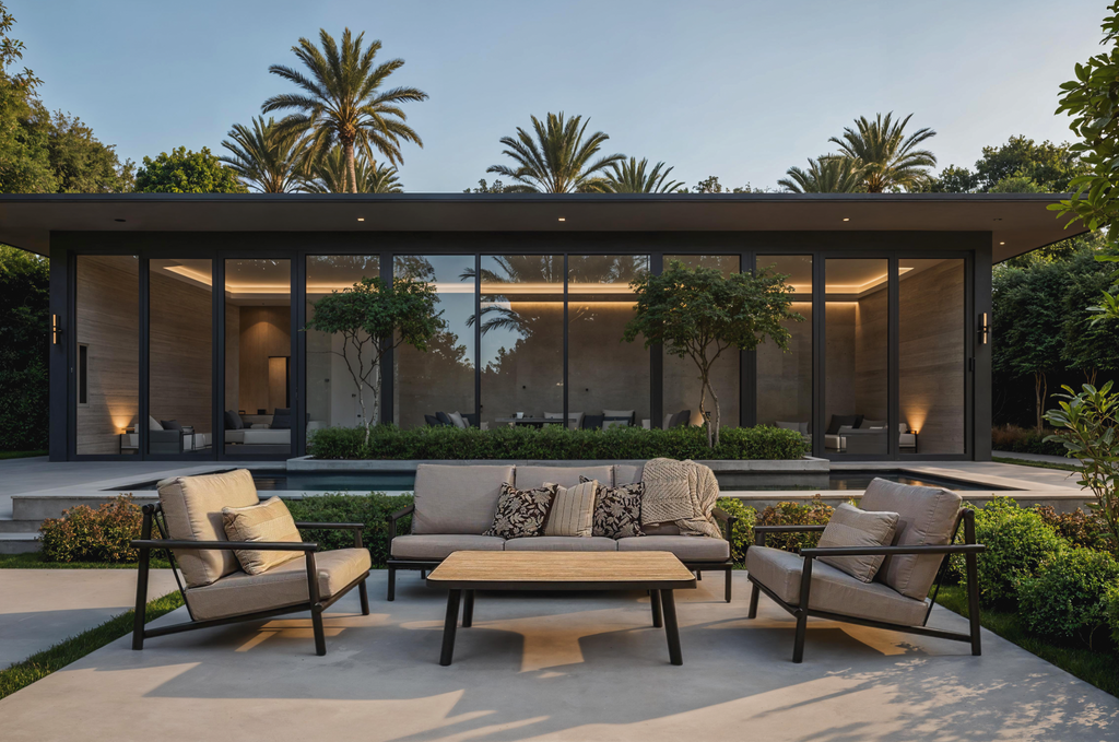 Elegant 4 Piece Sofa Set - Sunbrella