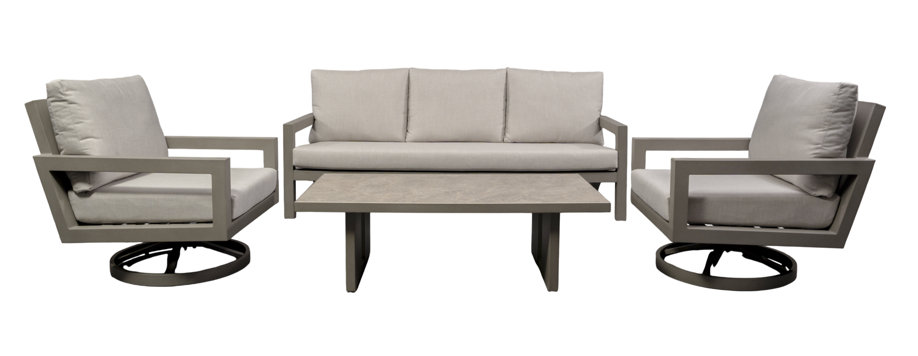 Larkspur 4 Piece Sofa Set with Swivel Chairs