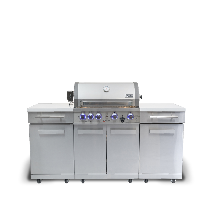 Mont Alpi Compact Series 6 Ft Propane Outdoor Kitchen Island in Stainless Steel - MA-957RS