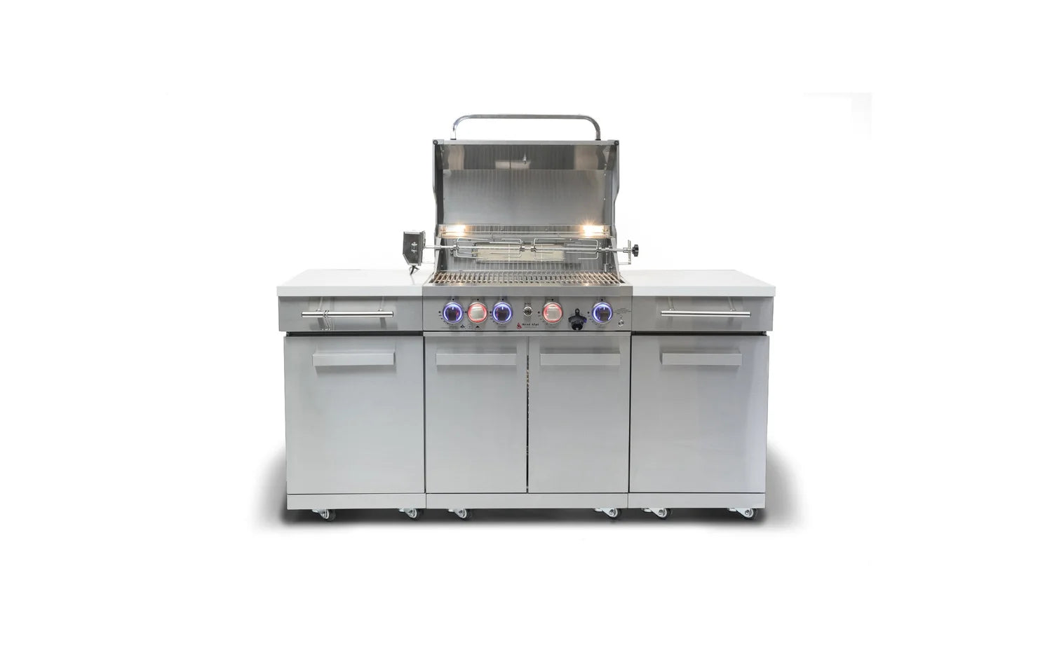 Mont Alpi Compact Series 6 Ft Propane Outdoor Kitchen Island in Stainless Steel - MA-957RS