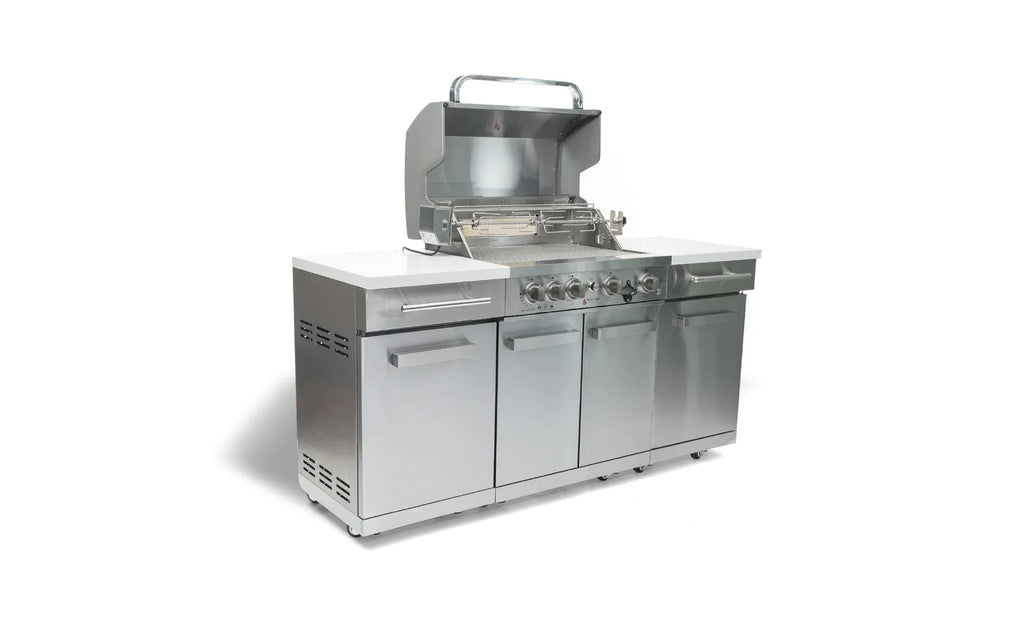 Mont Alpi Compact Series 6 Ft Propane Outdoor Kitchen Island in Stainless Steel - MA-957RS