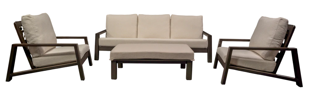 Venetia 4pc Lounge Set W/Ottomon - Olifen