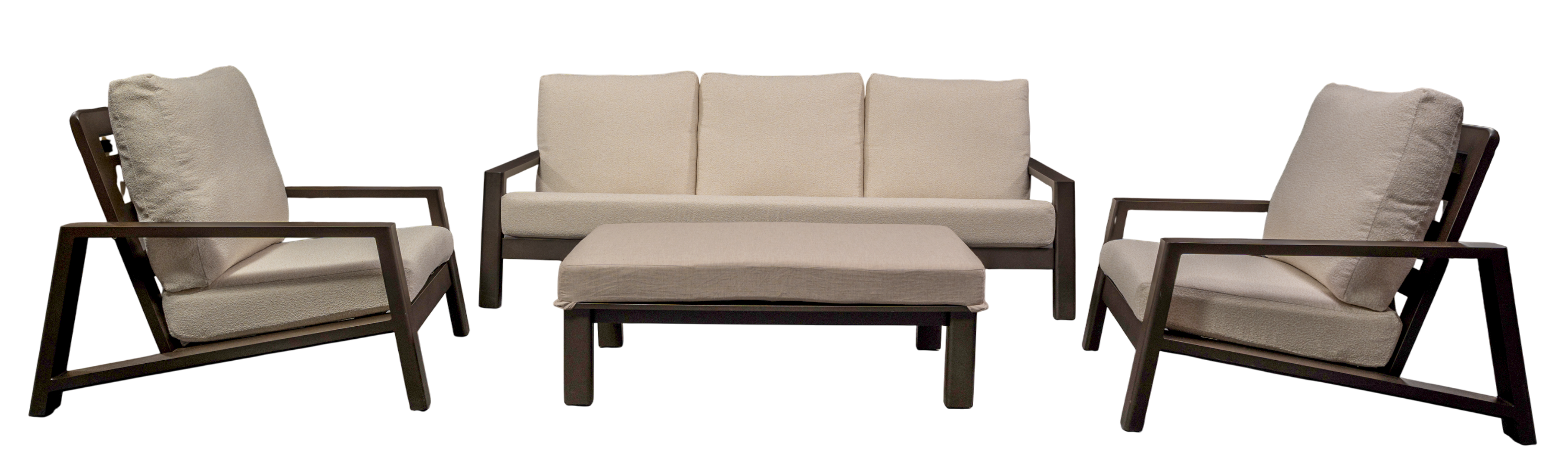 Venetia 4 Piece Sofa Set W/Ottomon - Sunbrella